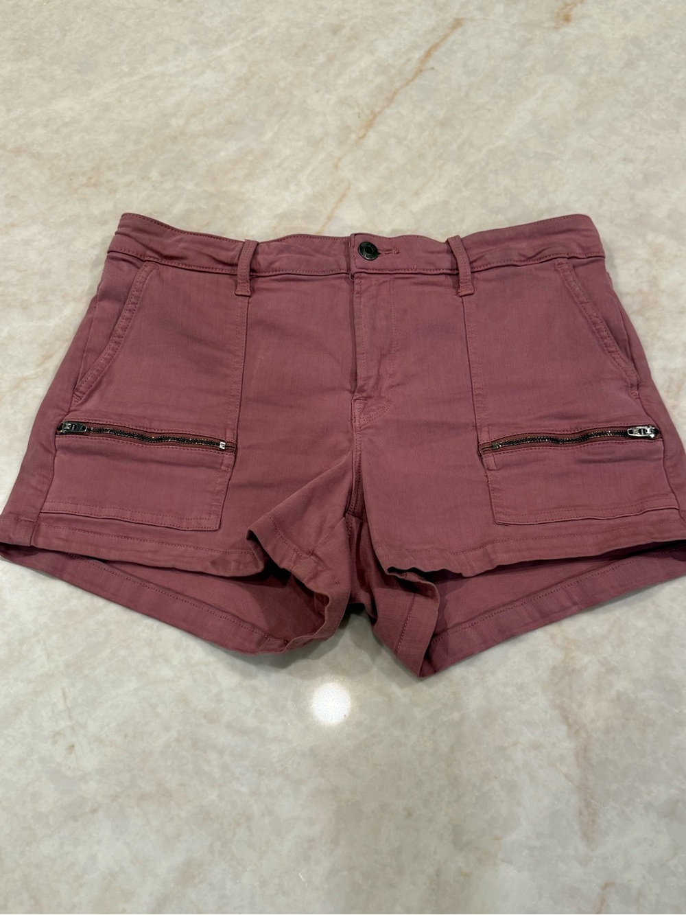 pistola Mauve-Rose Cargo Shorts with Zip Pockets